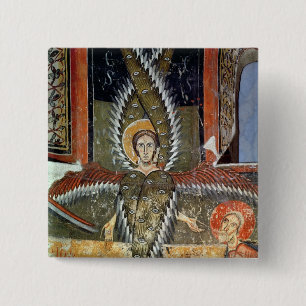 Seraphim purifying the lips of Isaiah 15 Cm Square Badge