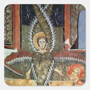 Seraphim purifying the lips of Isaiah Square Sticker