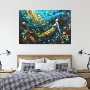 “Seraphina” – Beautiful Mystical Mermaid Canvas Print