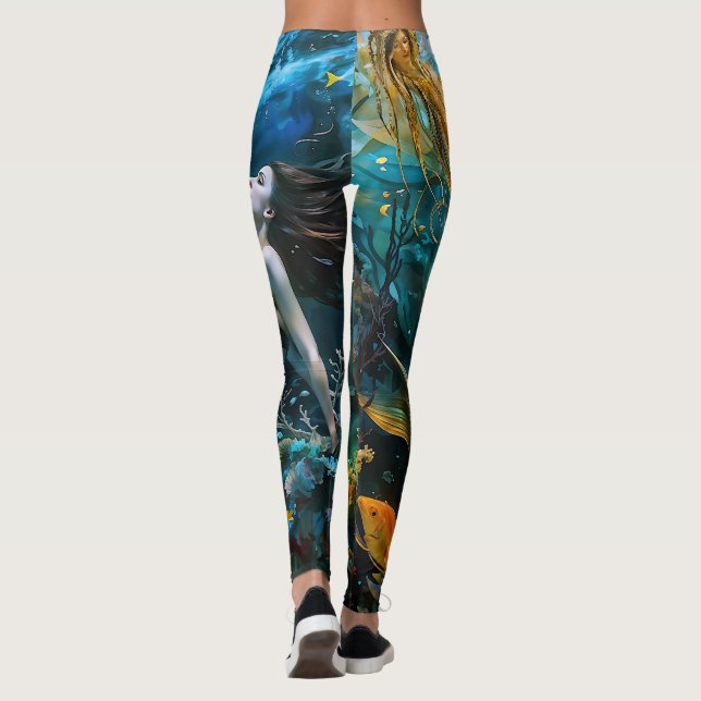 “Seraphina” – Beautiful Mystical Mermaid Leggings (Back)