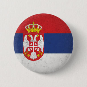 Serbia 6 Cm Round Badge
