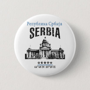 Serbia 6 Cm Round Badge