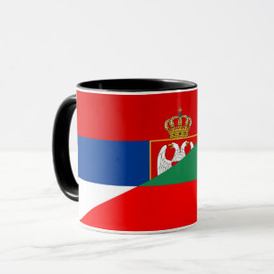 serbia bulgaria flag country half symbol mug