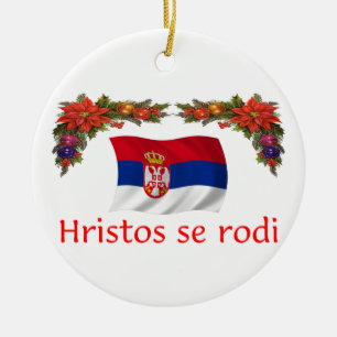 Serbia Christmas Ceramic Tree Decoration