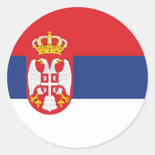 SERBIA CLASSIC ROUND STICKER