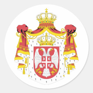 Serbia COA Classic Round Sticker