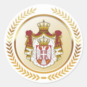 Serbia Coat of Arms Classic Round Sticker