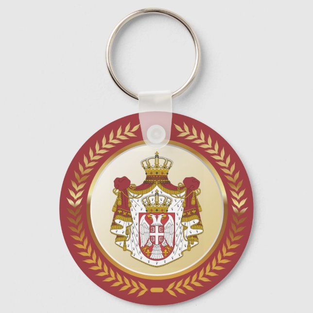 Serbia Coat of Arms Key Ring (Front)