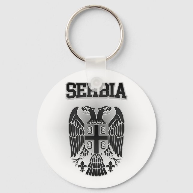 Serbia Coat of Arms Key Ring (Front)