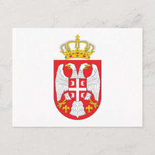 Serbia  Coat of Arms Postcard