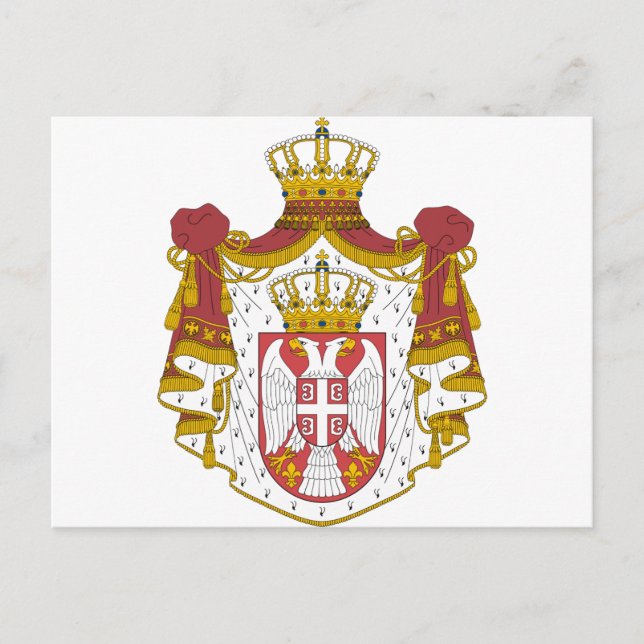 Serbia Coat of Arms Postcard (Front)