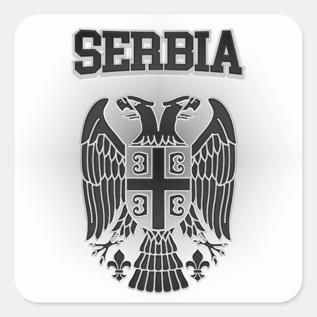Serbia Coat of Arms Square Sticker (Front)