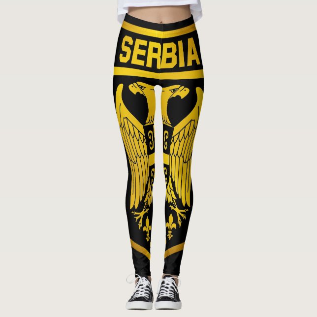 Serbia Emblem Leggings (Front)