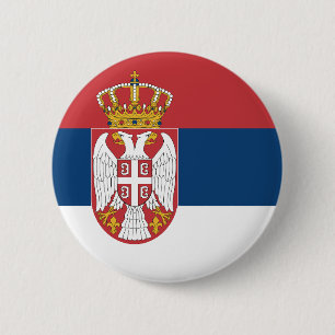 Serbia Flag 6 Cm Round Badge