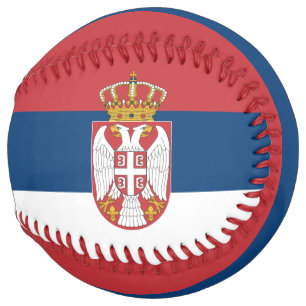 Serbia Flag and Coat of Arms Patriotic Softball