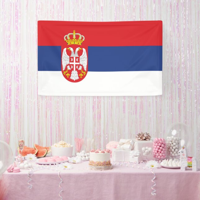 Serbia flag banner (Party)