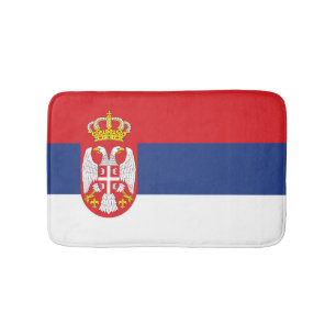 Serbia flag bath mat