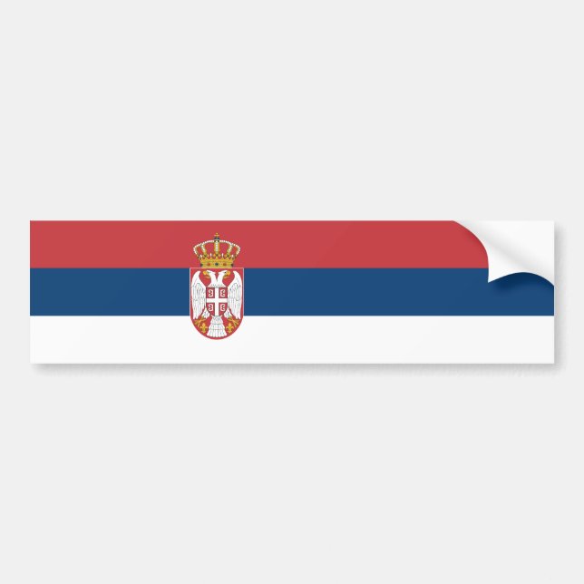 Serbia Flag Bumper Sticker (Front)