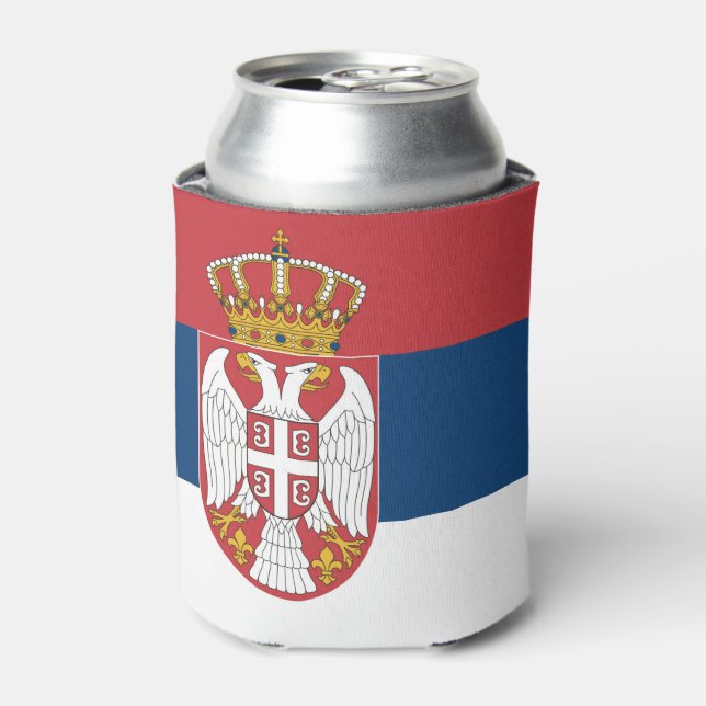 Serbia Flag Can Cooler (Can Front)