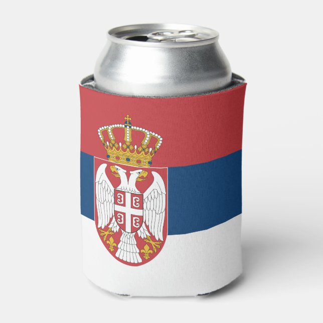 Serbia Flag Can Cooler (Can Front)