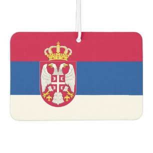 Serbia Flag Car Air Freshener