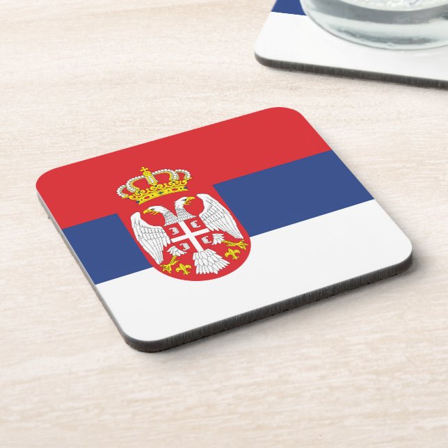 Serbia flag coaster (Left Side)