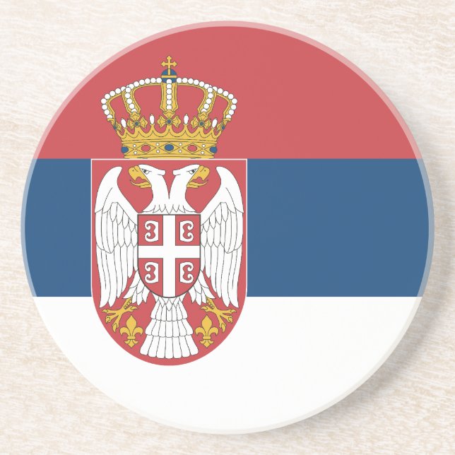 Serbia Flag Coaster (Front)