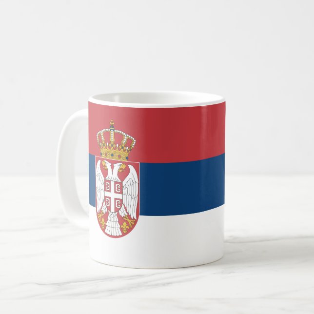 Serbia Flag Coffee Mug (Front Left)