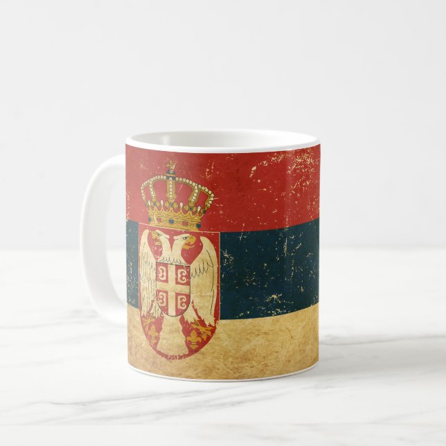 Serbia Flag Coffee Mug (Front Left)