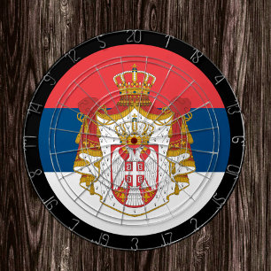 Serbia Flag Dartboard & Serbian / game board
