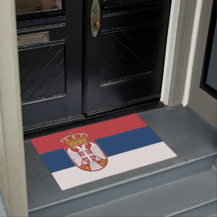 Serbia Flag Doormat