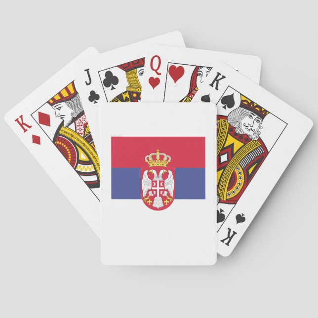 Serbia Flag Emblem Playing Cards (Back)