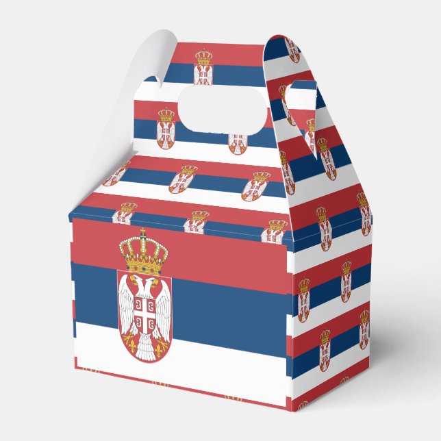 Serbia Flag Favour Box (Back Side)