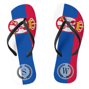 Serbia Flag Flip Flops