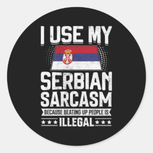 Serbia Flag For Serbians Classic Round Sticker