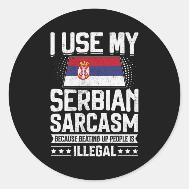 Serbia Flag For Serbians Classic Round Sticker (Front)
