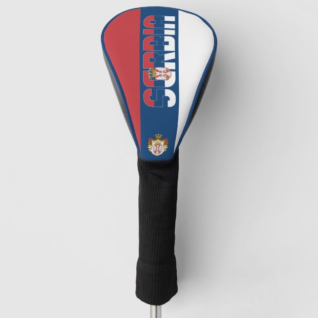 Serbia Flag Gorgeous Patriotic Golf Head Cover (Front)
