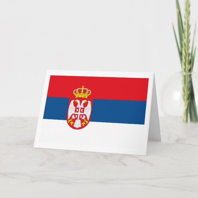 Serbia Flag Greeting Card (Front)
