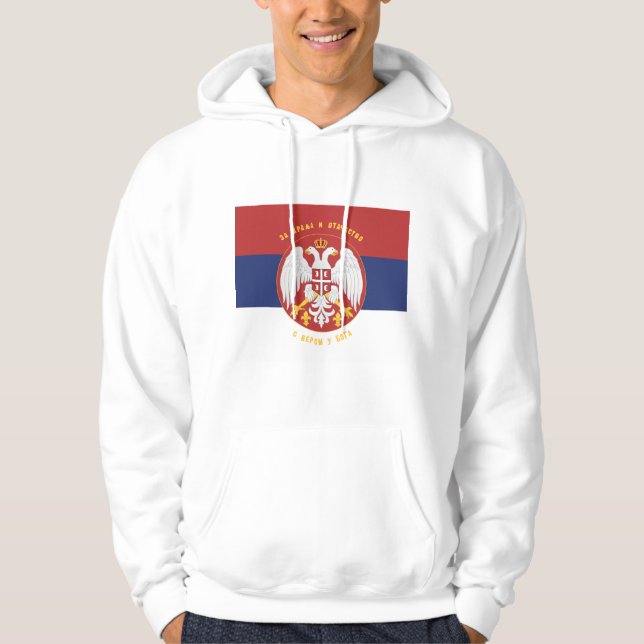 Serbia Flag Hoodie Srpska Zastava (Front)