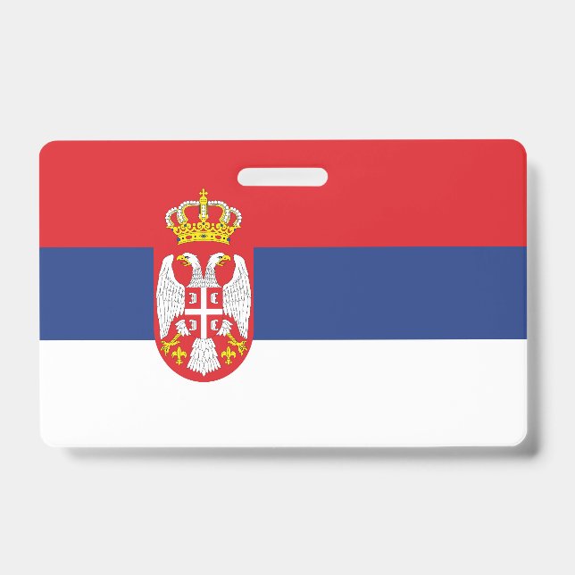 Serbia flag ID badge (Front)