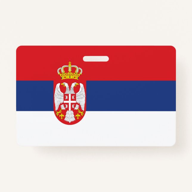 Serbia flag ID badge (Front)