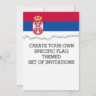 Serbia Flag Invitation