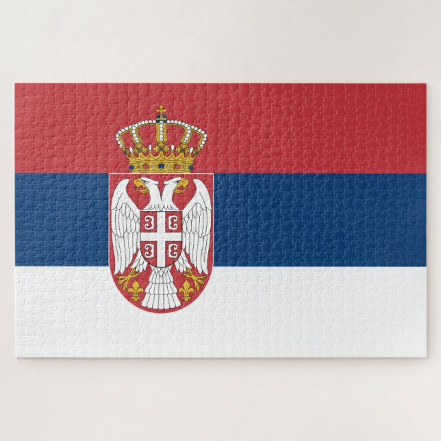 Serbia Flag Jigsaw Puzzle (Horizontal)