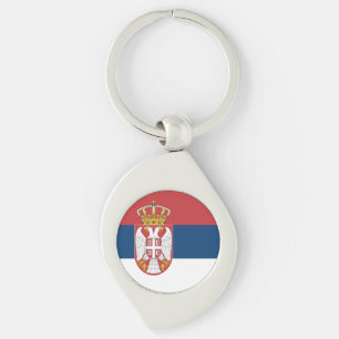 Serbia Flag Key Ring
