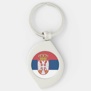 Serbia Flag Key Ring