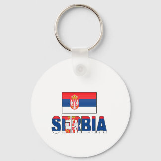 Serbia flag key ring