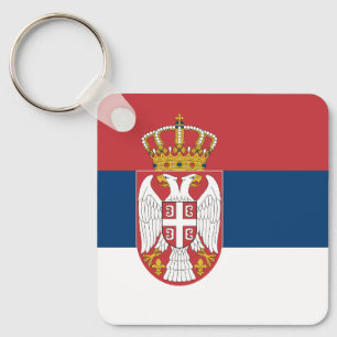 Serbia Flag Key Ring