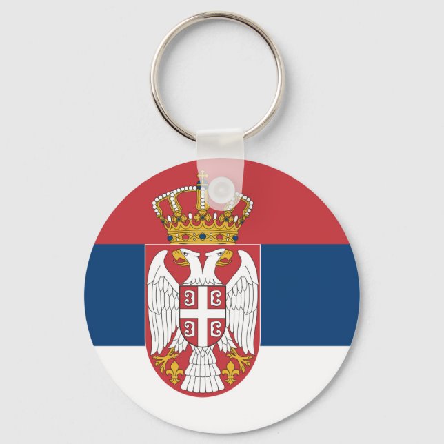 Serbia Flag Key Ring (Front)