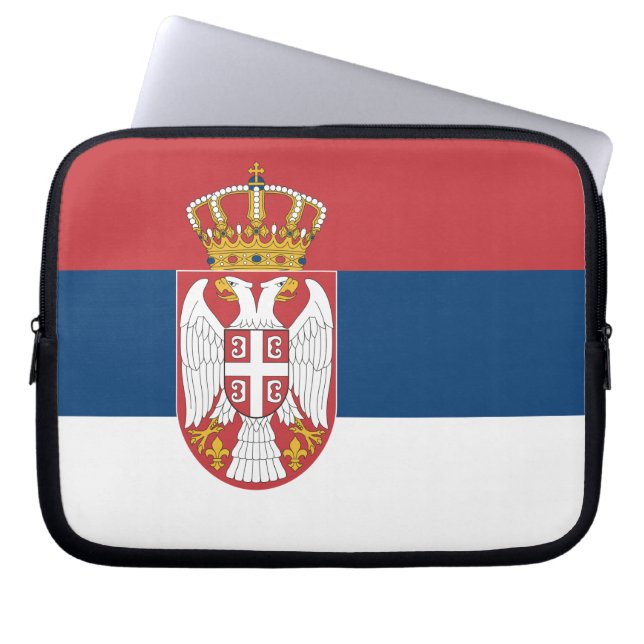 Serbia Flag Laptop Sleeve (Front)