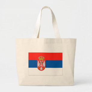 Serbia Flag Large Tote Bag